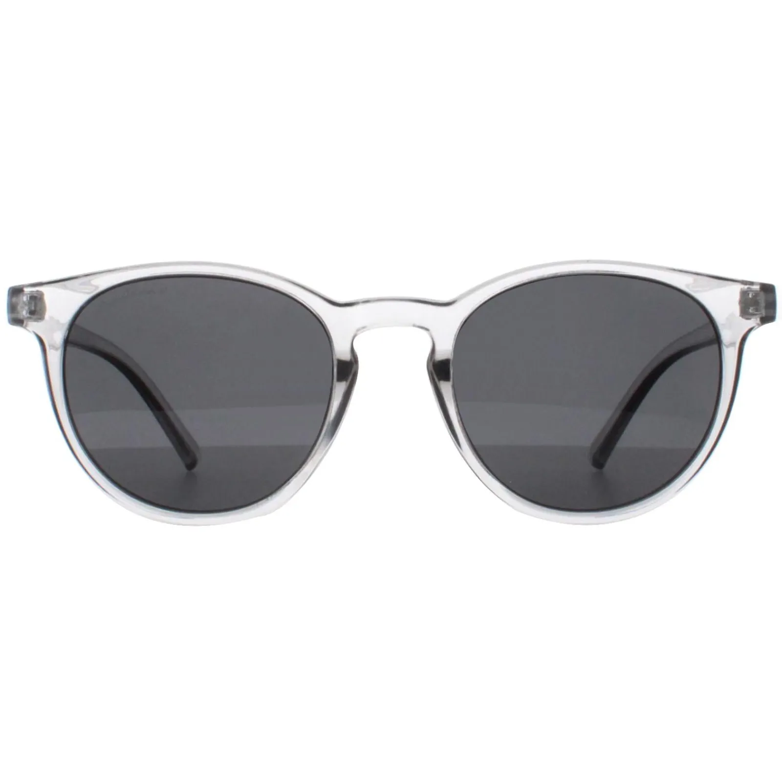 Montana Polarised|Round^Sunglasses MP75 B Shiny Clear Grey Smoke Polarized