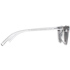 Montana Polarised|Round^Sunglasses MP75 B Shiny Clear Grey Smoke Polarized