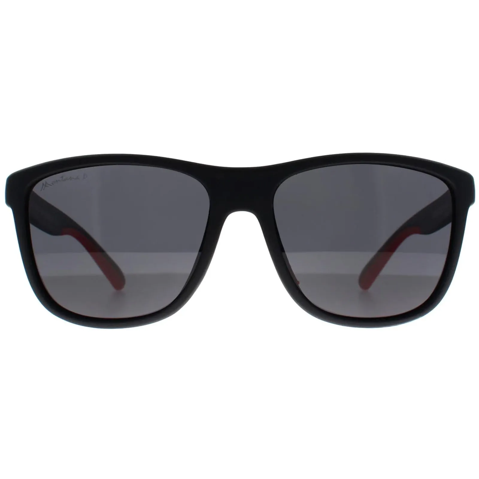 Montana Polarised|Rectangle^Sunglasses MP199 Black Red Smoke Polarized