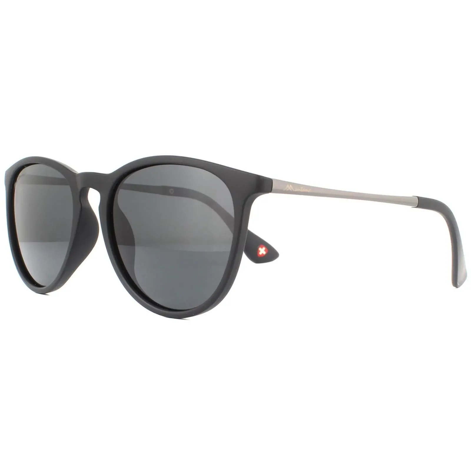 Montana Polarised|Oval^Sunglasses MP24 Black Black Smoke Polarized