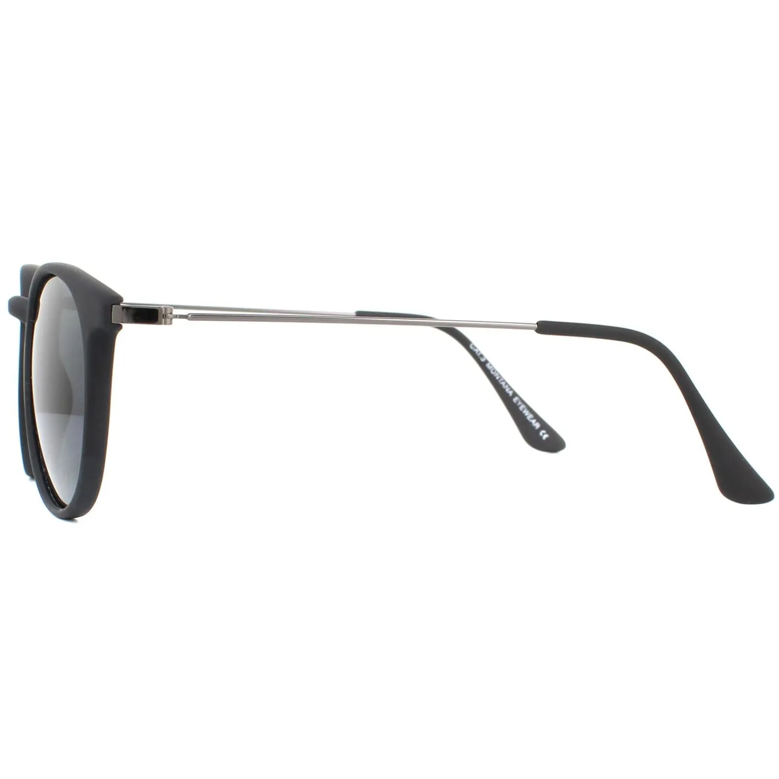 Montana Polarised^Sunglasses MP33 Black Rubbertouch Black Smoke Polarized