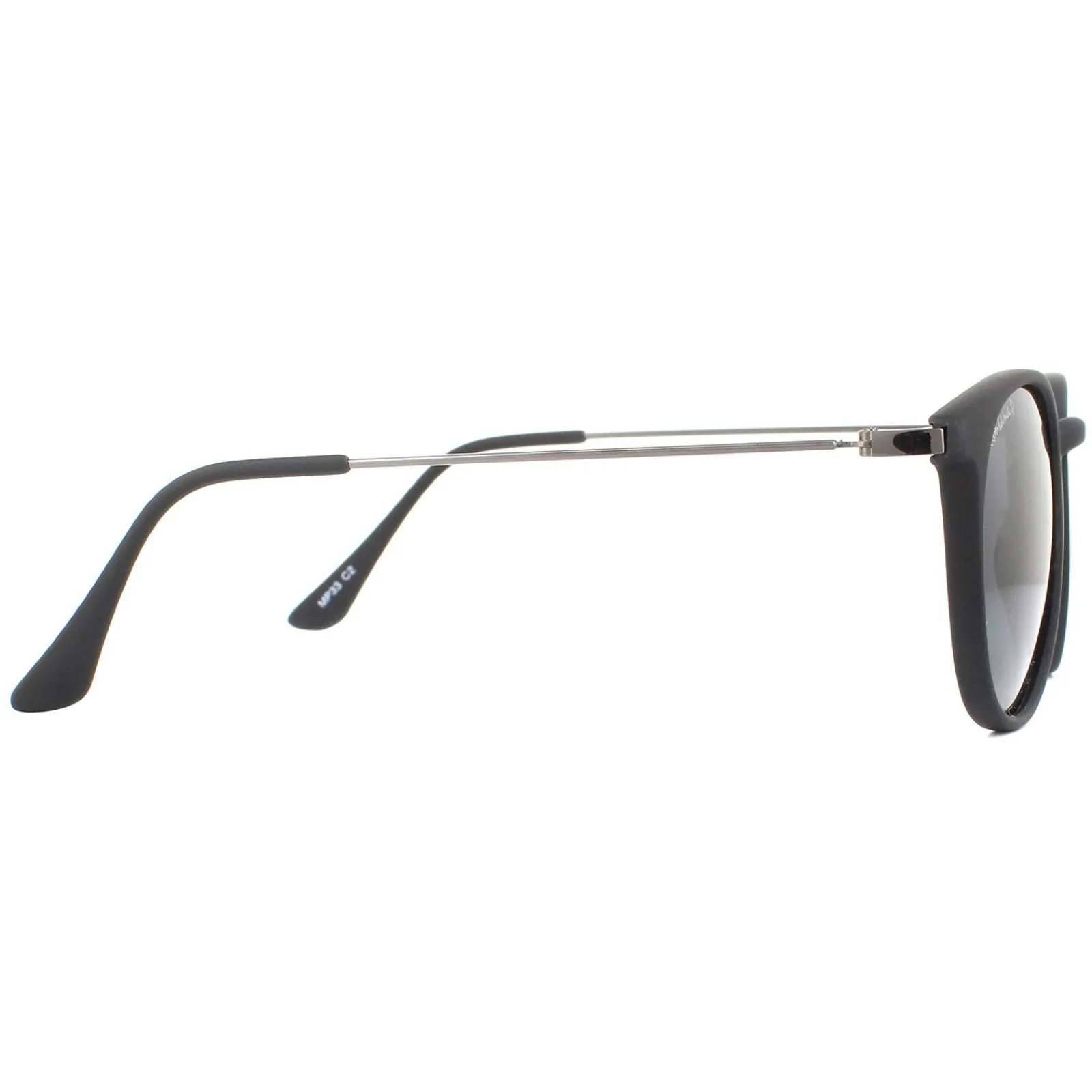 Montana Polarised^Sunglasses MP33 Black Rubbertouch Black Smoke Polarized
