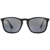 Montana Polarised|Rectangle^Sunglasses MP34 Black Rubbertouch Black Smoke Polarized