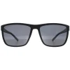 Montana Polarised|Rectangle^Sunglasses MP198 Black Smoke Polarized