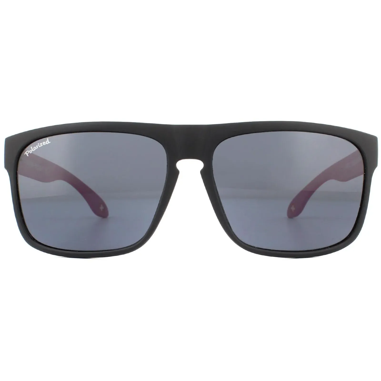 Montana Polarised|Rectangle^Sunglasses MP37 C Black with Pink Rubbertouch Black Polarized