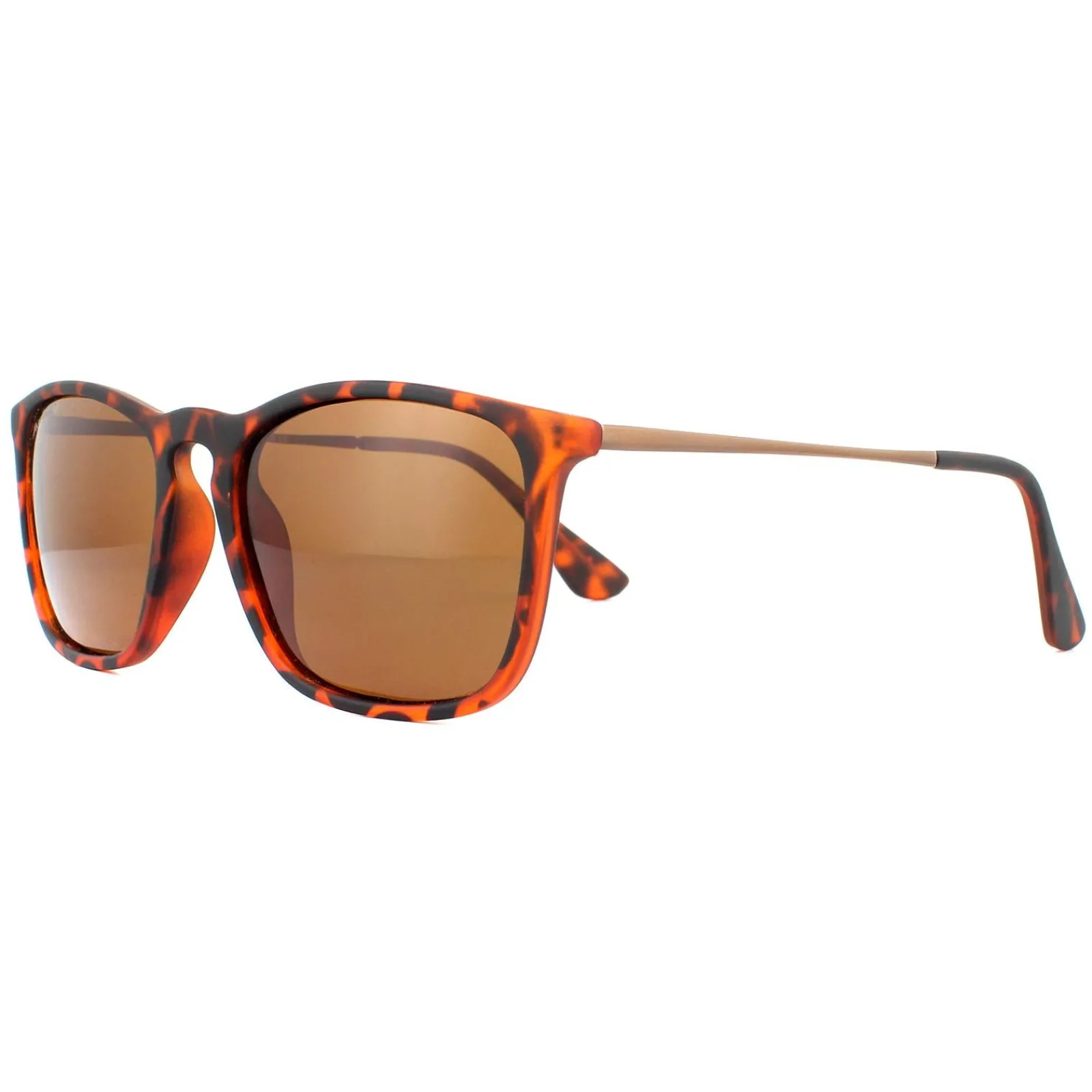 Montana Polarised|Rectangle^Sunglasses MP34 C Brown Turtle Rubbertouch Brown Polarized