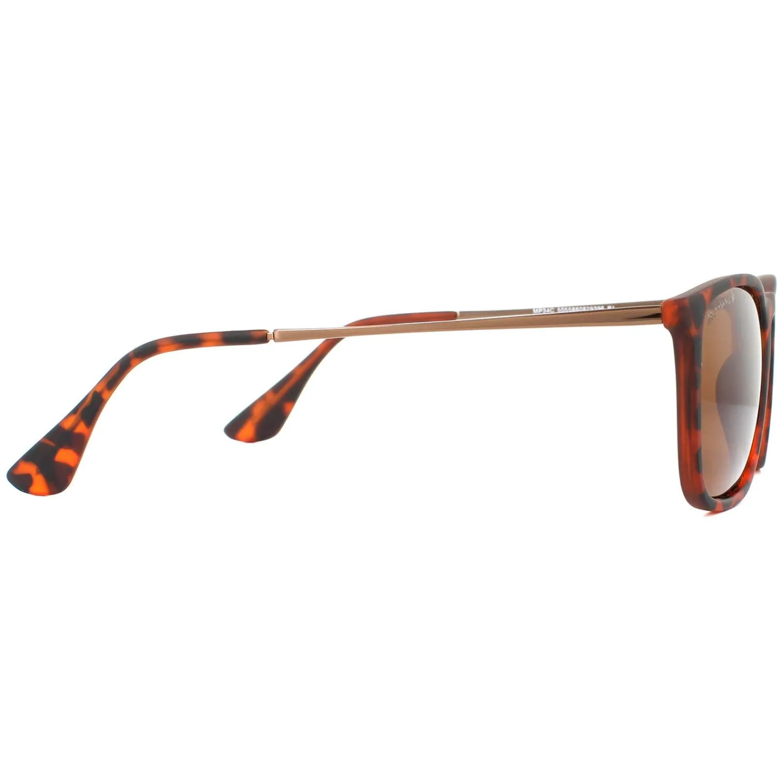 Montana Polarised|Rectangle^Sunglasses MP34 C Brown Turtle Rubbertouch Brown Polarized