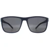 Montana Polarised|Rectangle^Sunglasses MP198 C Dark Blue Smoke Polarized