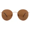 Montana Polarised|Round^Sunglasses MP85 C Pink Gold Brown Polarized