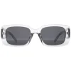 Montana Polarised|Rectangle^Sunglasses MP76 C Shiny Clear Grey Smoke Polarized