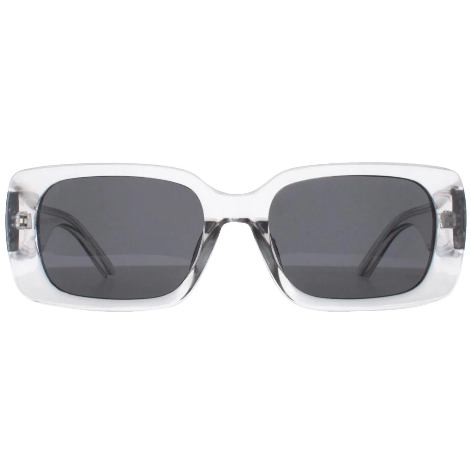 Montana Polarised|Rectangle^Sunglasses MP76 C Shiny Clear Grey Smoke Polarized