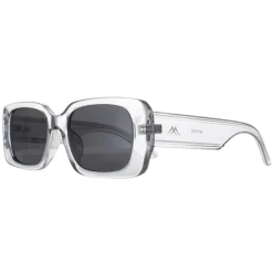 Montana Polarised|Rectangle^Sunglasses MP76 C Shiny Clear Grey Smoke Polarized