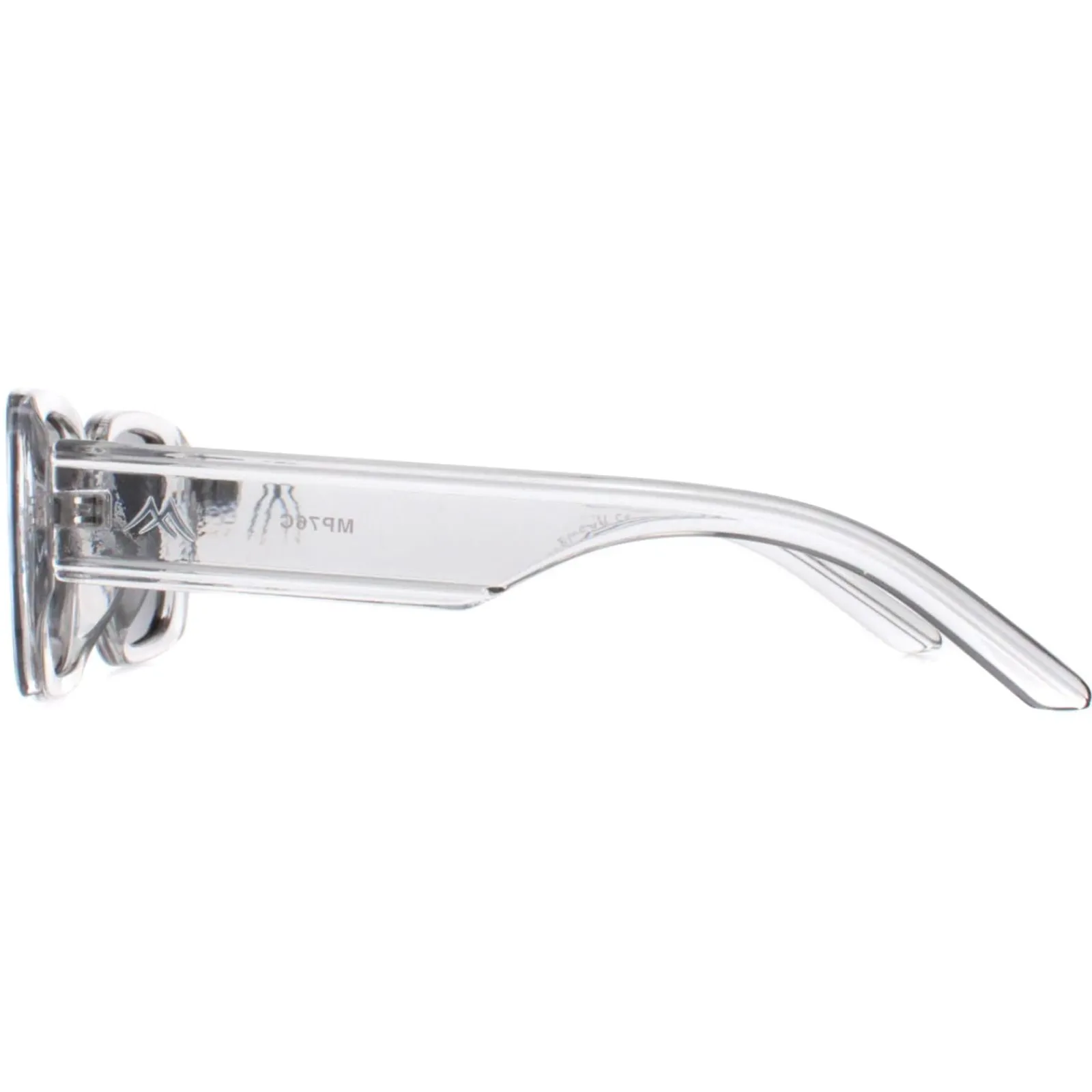 Montana Polarised|Rectangle^Sunglasses MP76 C Shiny Clear Grey Smoke Polarized