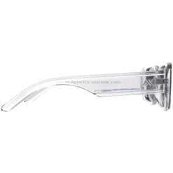 Montana Polarised|Rectangle^Sunglasses MP76 C Shiny Clear Grey Smoke Polarized
