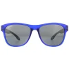 Montana Polarised|Rectangle^Sunglasses MP38 D Blue with Black Rubbertouch Black Polarized