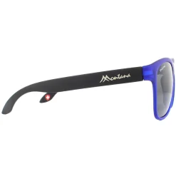 Montana Polarised|Rectangle^Sunglasses MP38 D Blue with Black Rubbertouch Black Polarized