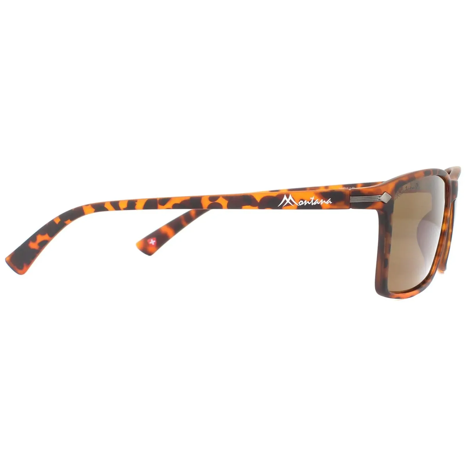 Montana Polarised|Rectangle^Sunglasses MP51 D Brown Turtle Rubbertouch Brown Polarized