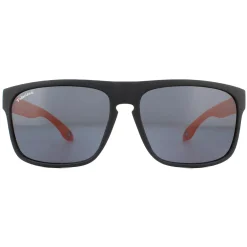 Montana Polarised|Rectangle^Sunglasses MP37 D Black with Orange Rubbertouch Black Polarize