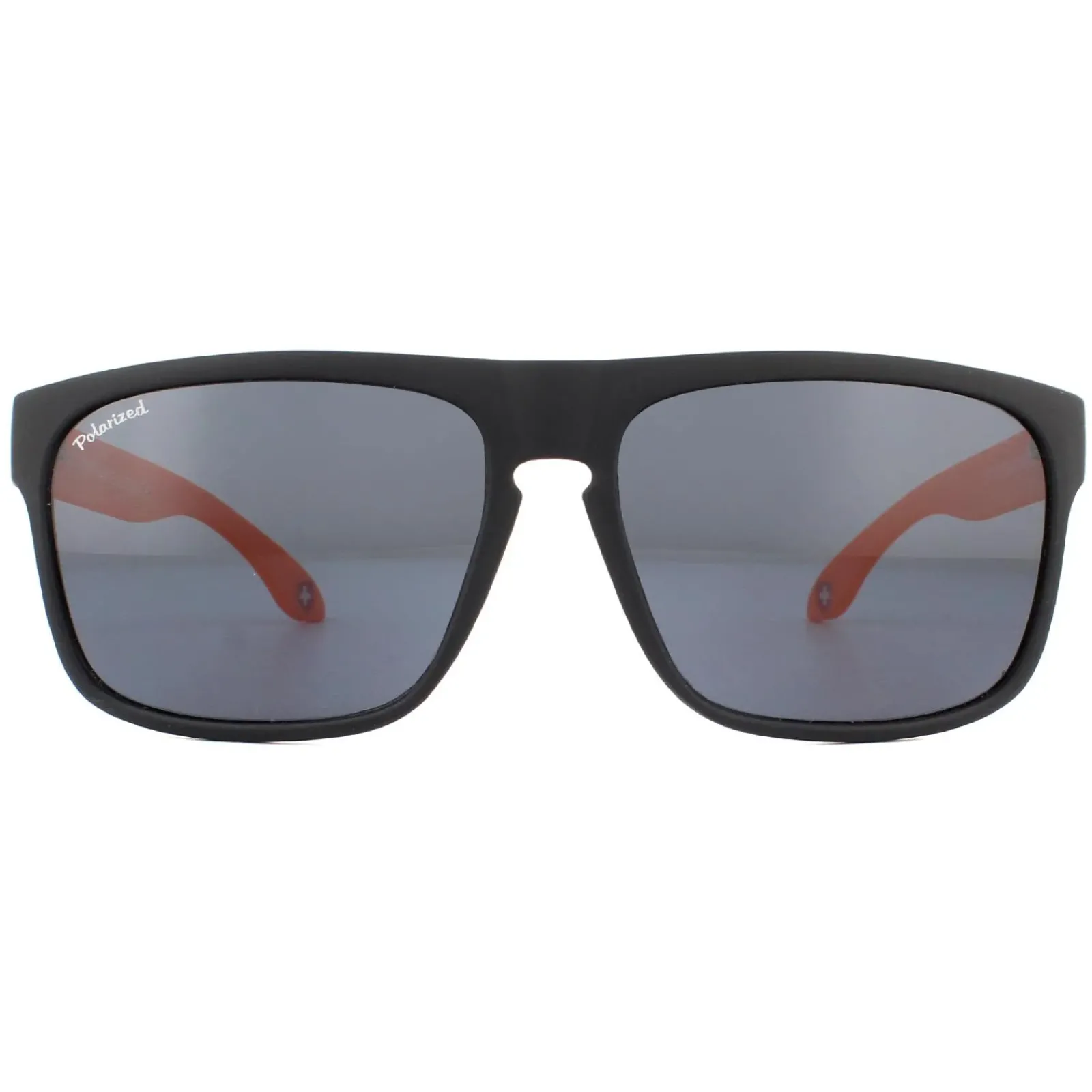 Montana Polarised|Rectangle^Sunglasses MP37 D Black with Orange Rubbertouch Black Polarize