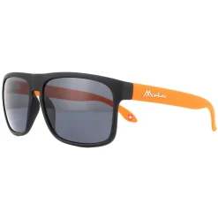 Montana Polarised|Rectangle^Sunglasses MP37 D Black with Orange Rubbertouch Black Polarize