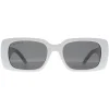 Montana Polarised|Rectangle^Sunglasses MP194 D Shiny White Smoke Polarized