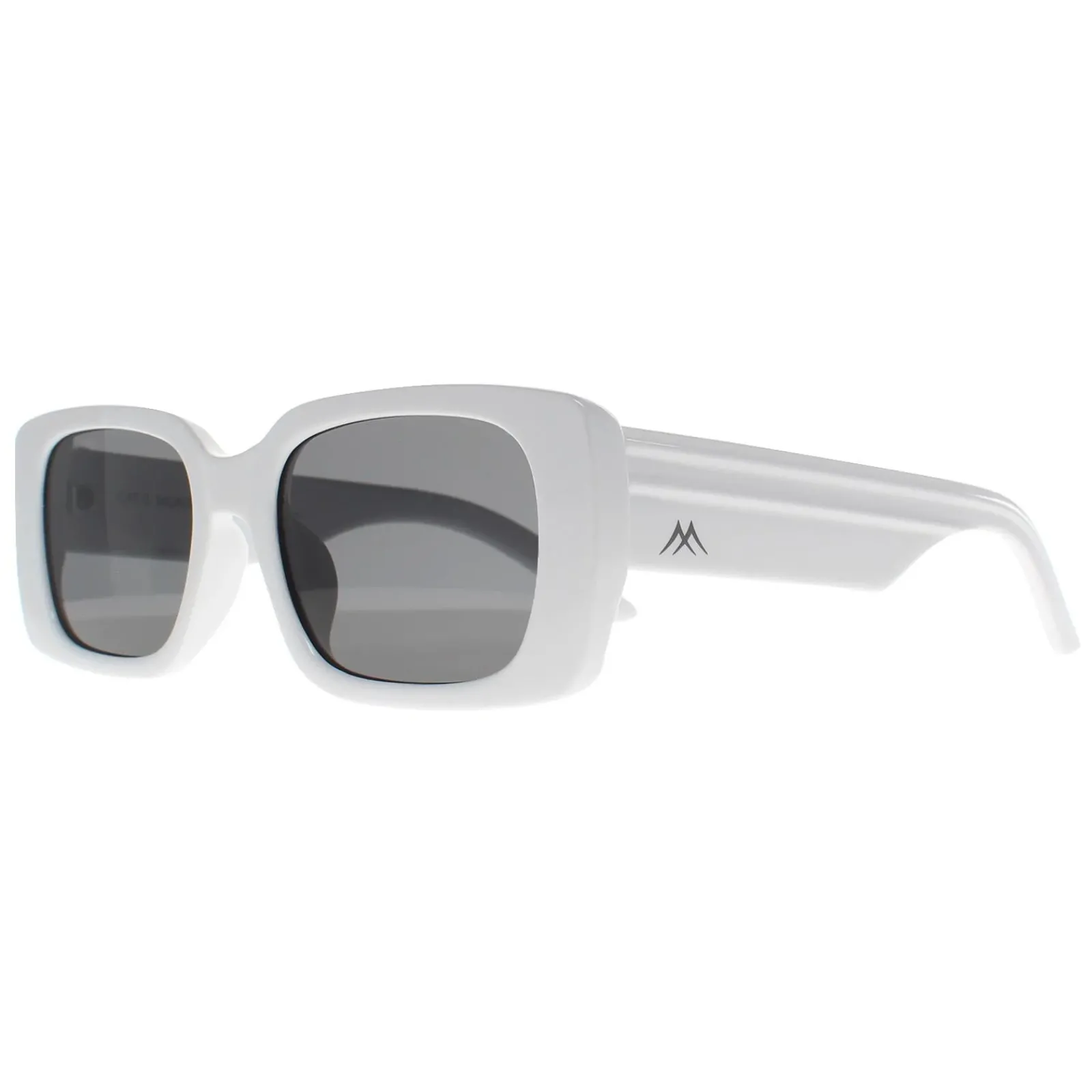 Montana Polarised|Rectangle^Sunglasses MP194 D Shiny White Smoke Polarized