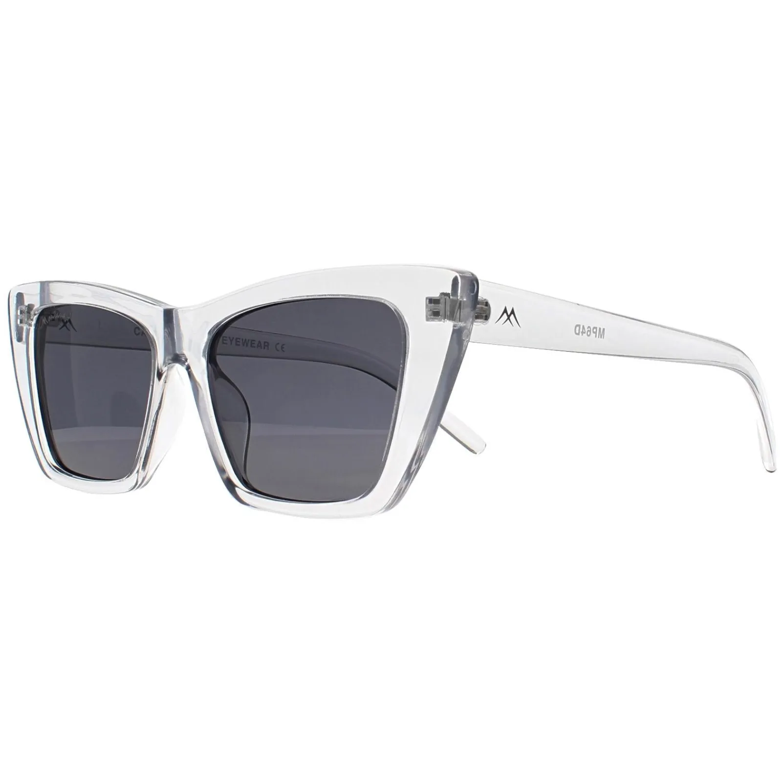 Montana Polarised|Cat-Eye^Sunglasses MP64 D Shiny Grey Smoke Polarized