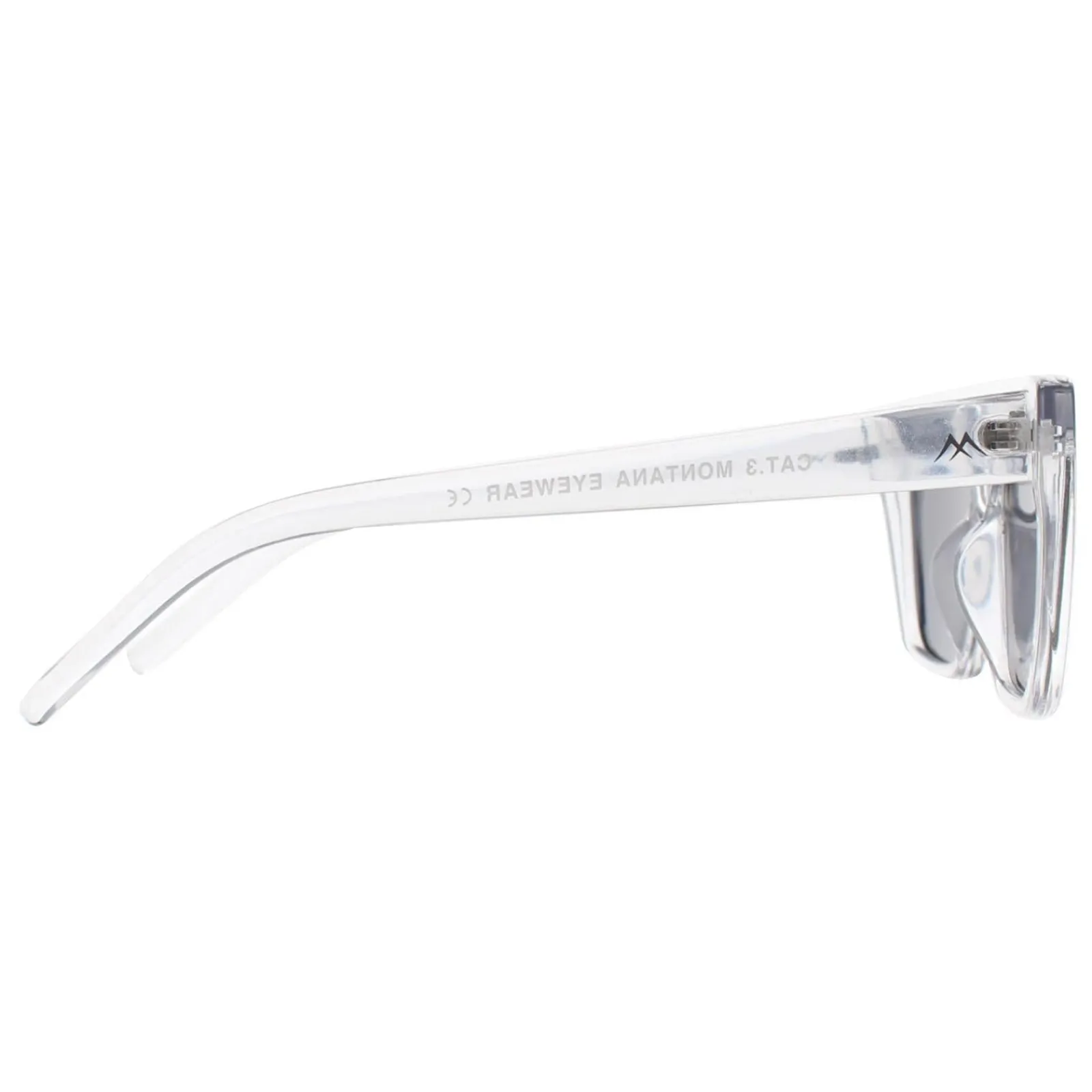 Montana Polarised|Cat-Eye^Sunglasses MP64 D Shiny Grey Smoke Polarized