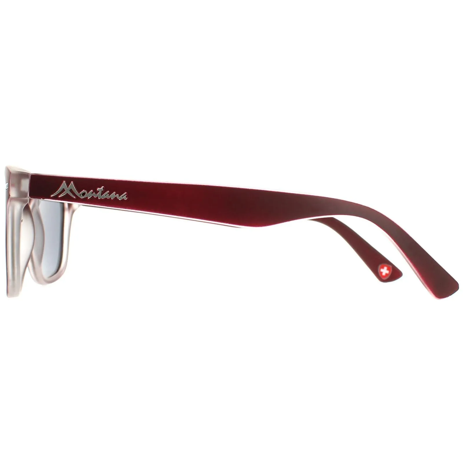Montana Square|Polarised^Sunglasses MP41 E Burgundy Rubbertouch Grey Polarized