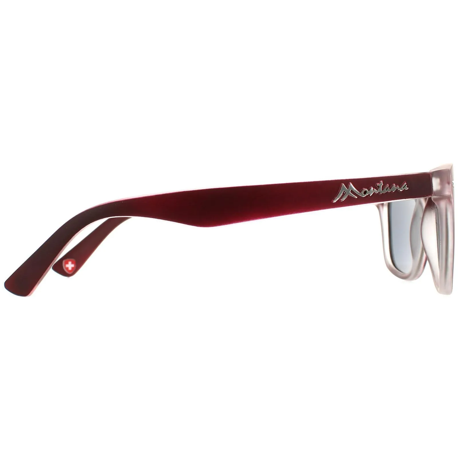 Montana Square|Polarised^Sunglasses MP41 E Burgundy Rubbertouch Grey Polarized