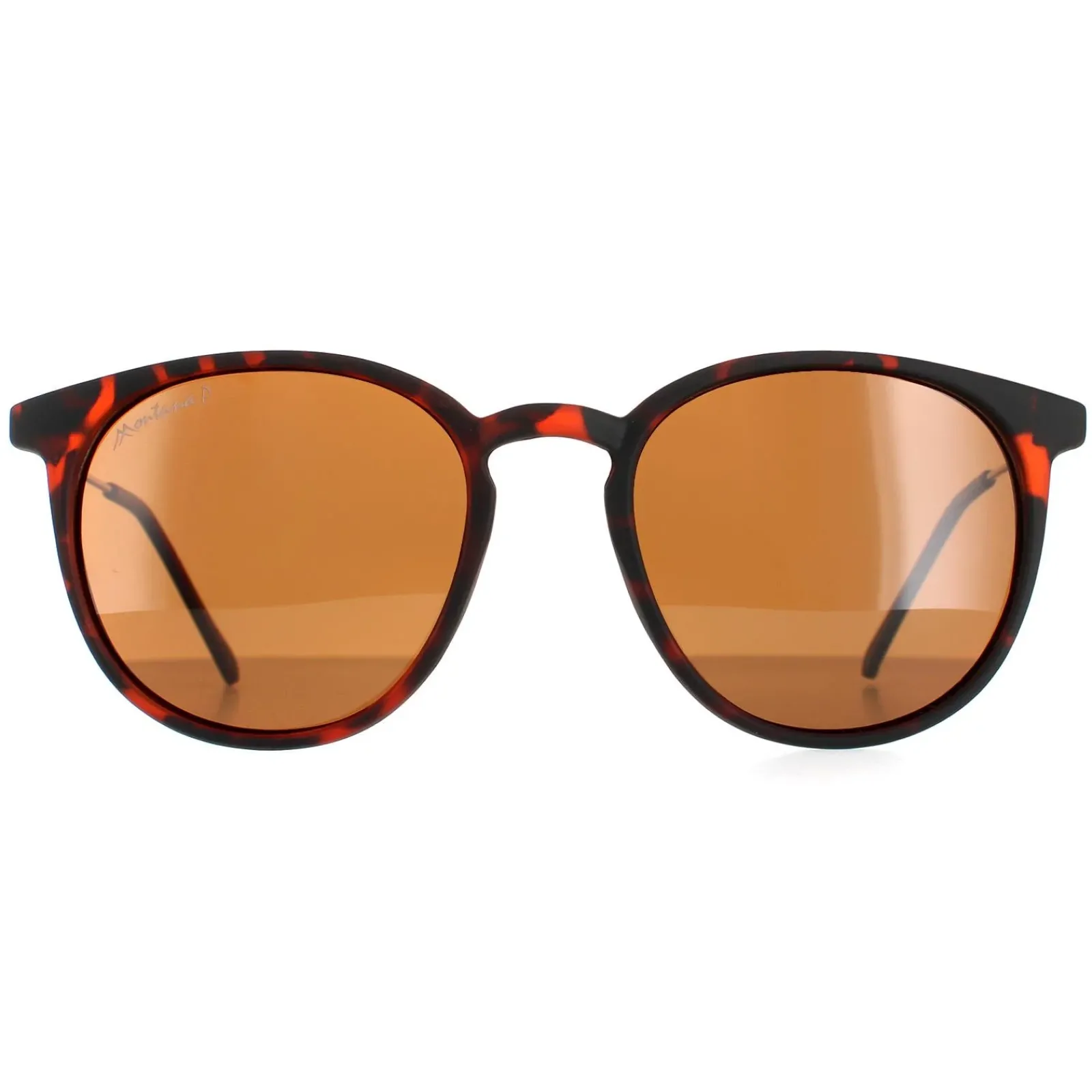 Montana Polarised|Round^Sunglasses MP33 E Havana Rubbertouch Brown Polarized