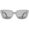 Montana Polarised|Rectangle^Sunglasses MP193 E Shiny White Smoke Polarized