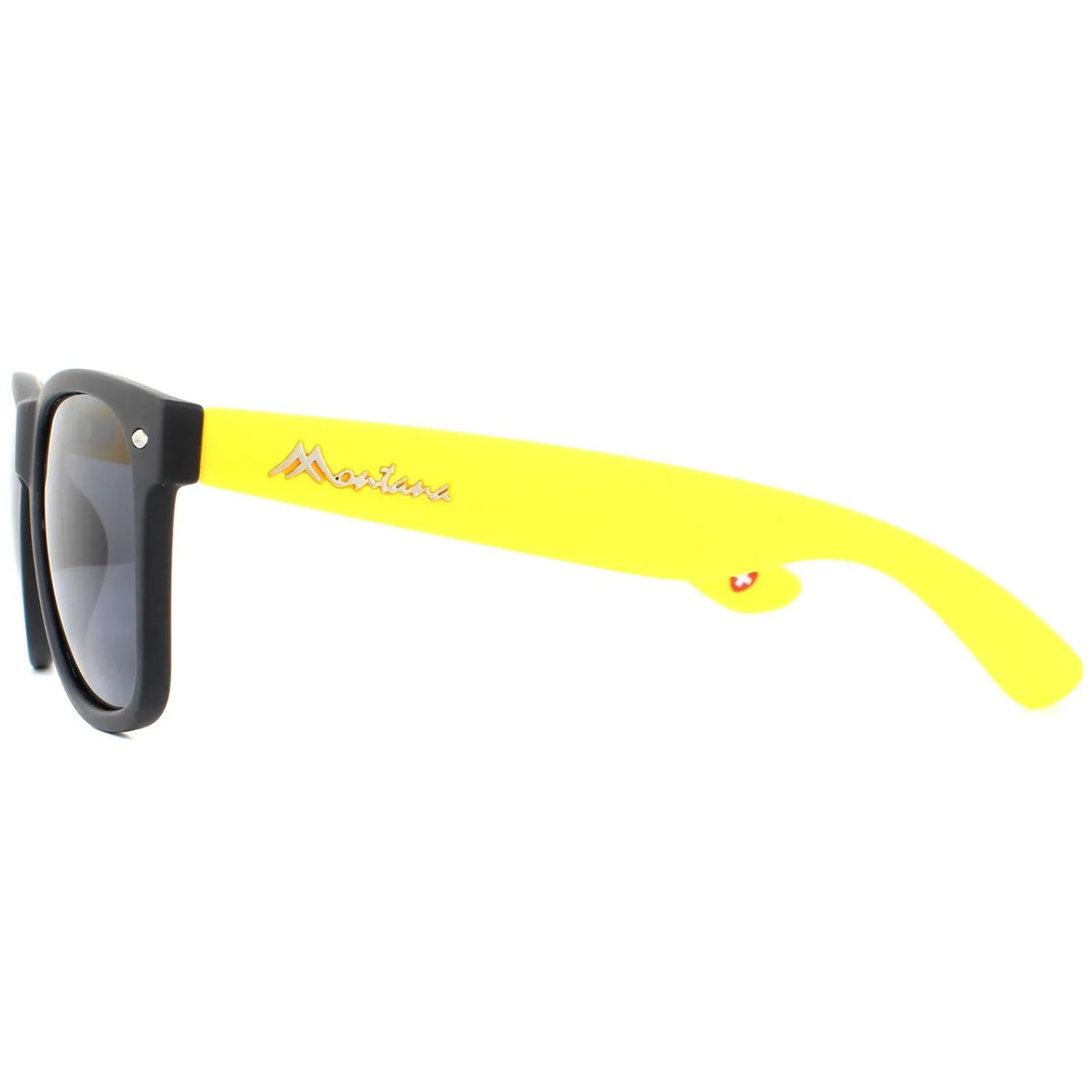 Montana Polarised|Rectangle^Sunglasses MP40 F Black with Yellow Rubbertouch Black Polarize