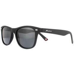 Montana Polarised|Rectangle^Sunglasses MP10 Matte Black Rubbertouch Black Smoke Polarized