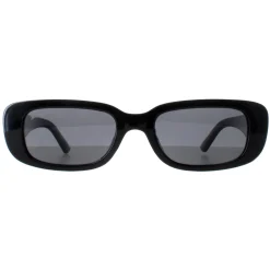 Montana Polarised|Rectangle^Sunglasses MP65 Shiny Black Smoke Polarized