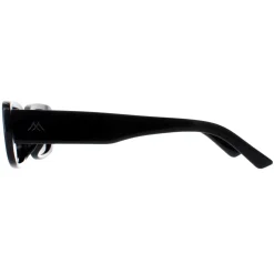 Montana Polarised|Rectangle^Sunglasses MP65 Shiny Black Smoke Polarized