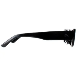 Montana Polarised|Rectangle^Sunglasses MP65 Shiny Black Smoke Polarized
