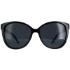 Montana Cat-Eye^Sunglasses MP74 Shiny Black Smoke Polarized