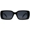 Montana Rectangle^Sunglasses MP76 Shiny Black Grey Polarized