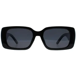 Montana Rectangle^Sunglasses MP76 Shiny Black Grey Polarized
