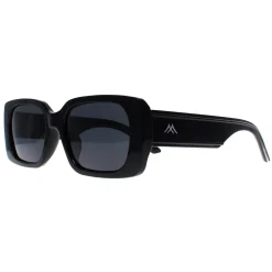 Montana Rectangle^Sunglasses MP76 Shiny Black Grey Polarized