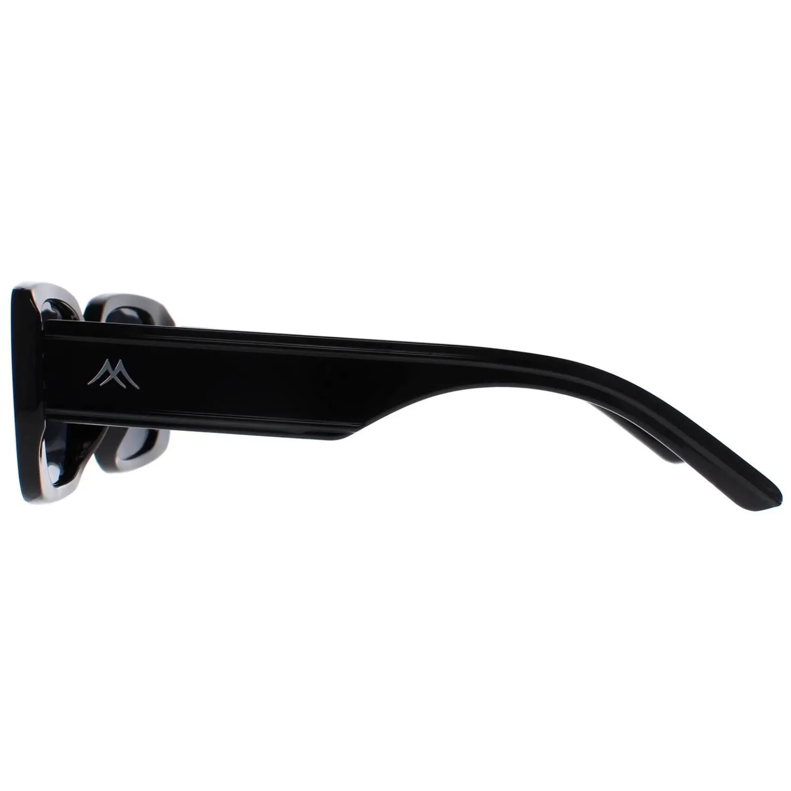 Montana Rectangle^Sunglasses MP76 Shiny Black Grey Polarized