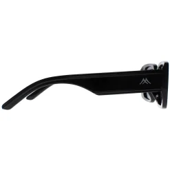 Montana Rectangle^Sunglasses MP76 Shiny Black Grey Polarized