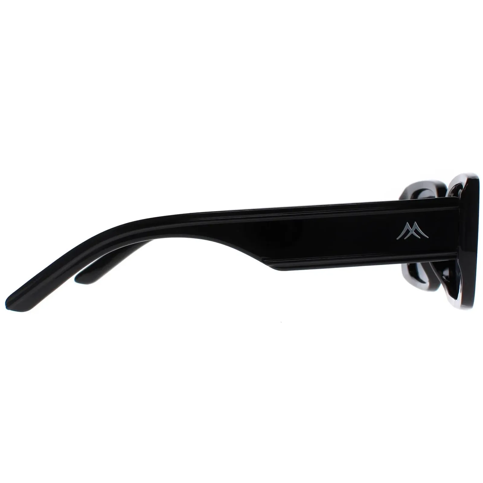 Montana Rectangle^Sunglasses MP76 Shiny Black Grey Polarized