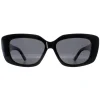 Montana Polarised|Rectangle^Sunglasses MP56 Shiny Black Smoke Polarized