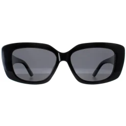 Montana Polarised|Rectangle^Sunglasses MP56 Shiny Black Smoke Polarized