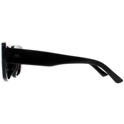 Montana Polarised|Rectangle^Sunglasses MP56 Shiny Black Smoke Polarized