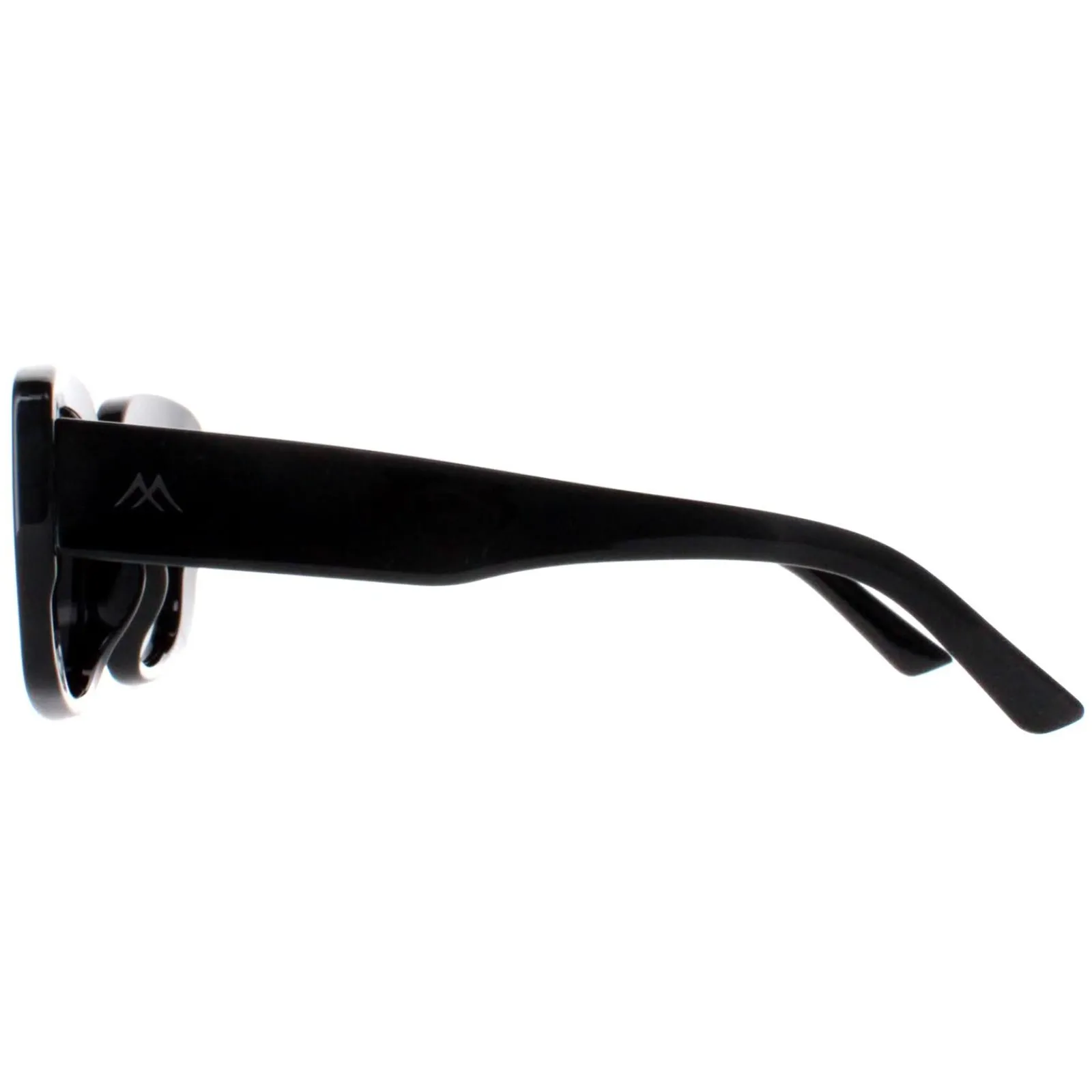 Montana Polarised|Rectangle^Sunglasses MP56 Shiny Black Smoke Polarized