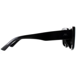 Montana Polarised|Rectangle^Sunglasses MP56 Shiny Black Smoke Polarized
