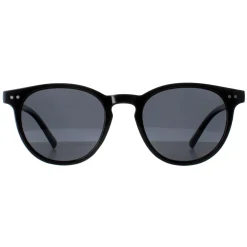 Montana Polarised|Round^Sunglasses MP75 Shiny Black Smoke Polarized